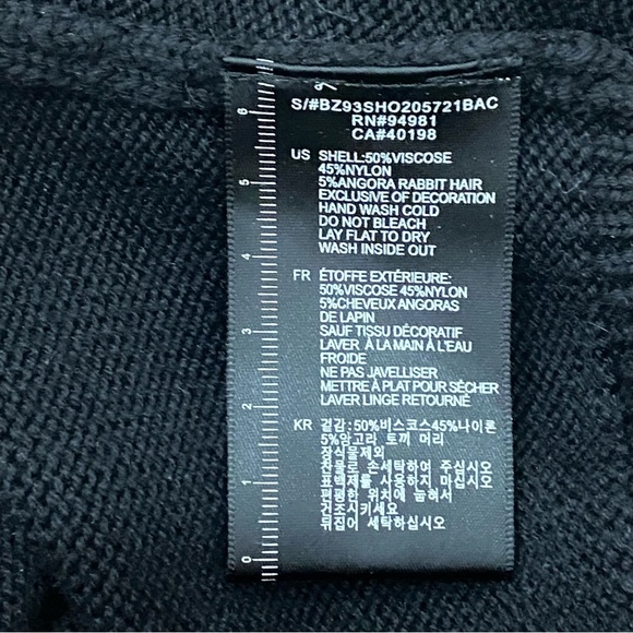 TWELVE by TWELVE Los Angeles Black & White Long Cardigan Sweater Size L - Picture 13 of 15